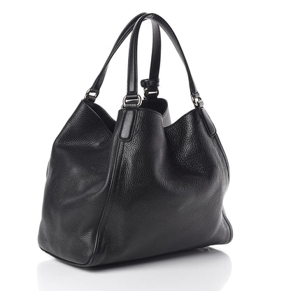 Gucci Pebbled Calfskin Medium Soho Shoulder Bag Black 3 of 10