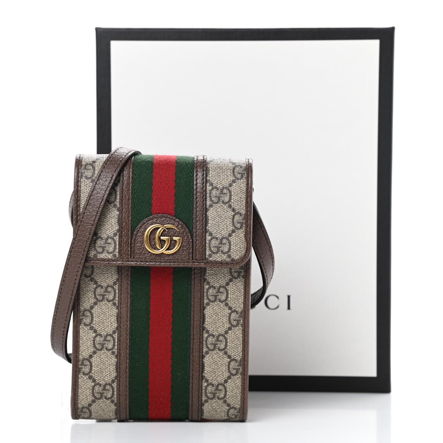 GG Supreme Monogram Web Mini Ophidia Crossbody Bag Beige New Acero