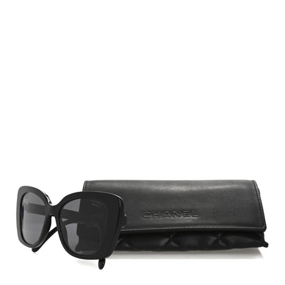 Chanel Acetate Strass Polarized Square Sunglasses 5422-B Black 11 of 11