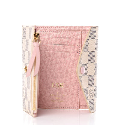 Louis Vuitton Damier Azur Victorine Wallet Rose Ballerine 5 of 7