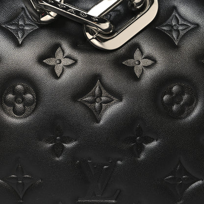 Louis Vuitton Lambskin Embossed Monogram Coussin BB Black 9 of 11