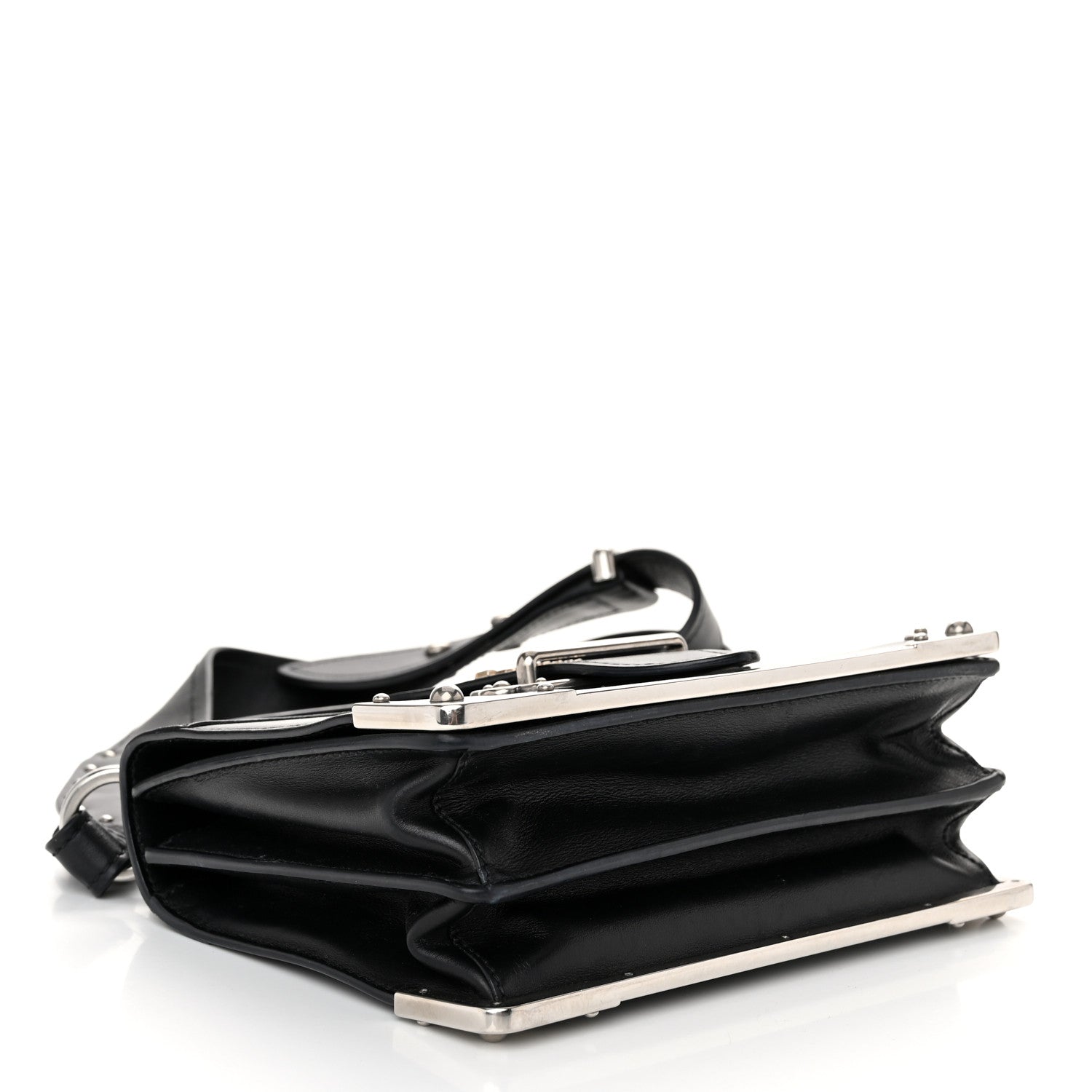 Prada City Calf Saffiano Cahier Bag Black 4 of 9