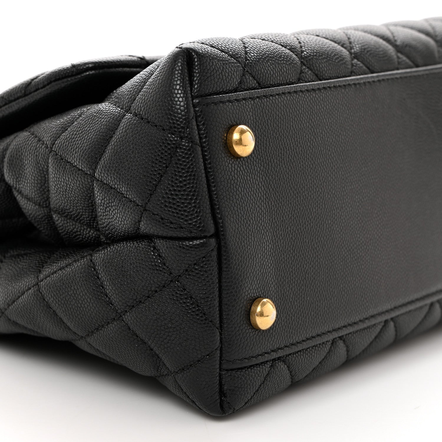Chanel Caviar Quilted Small Coco Handle Flap Black 9 of 10