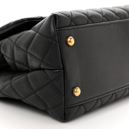 Chanel Caviar Quilted Small Coco Handle Flap Black 9 of 10
