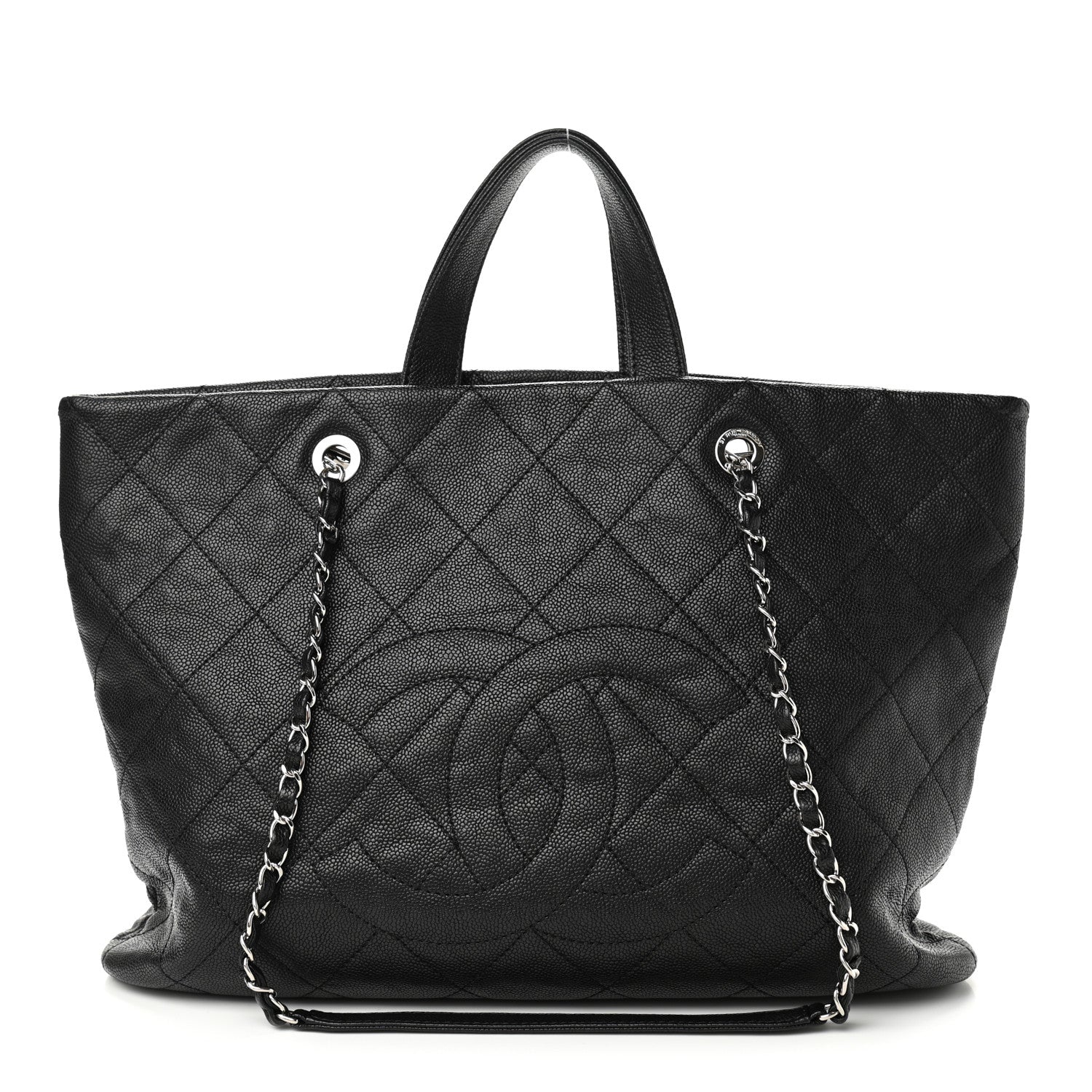 Chanel Caviar Quilted Large CC Tote Black 1 of 10