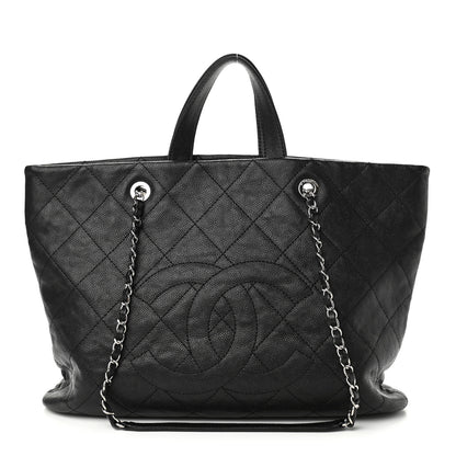 Chanel Caviar Quilted Large CC Tote Black 1 of 10