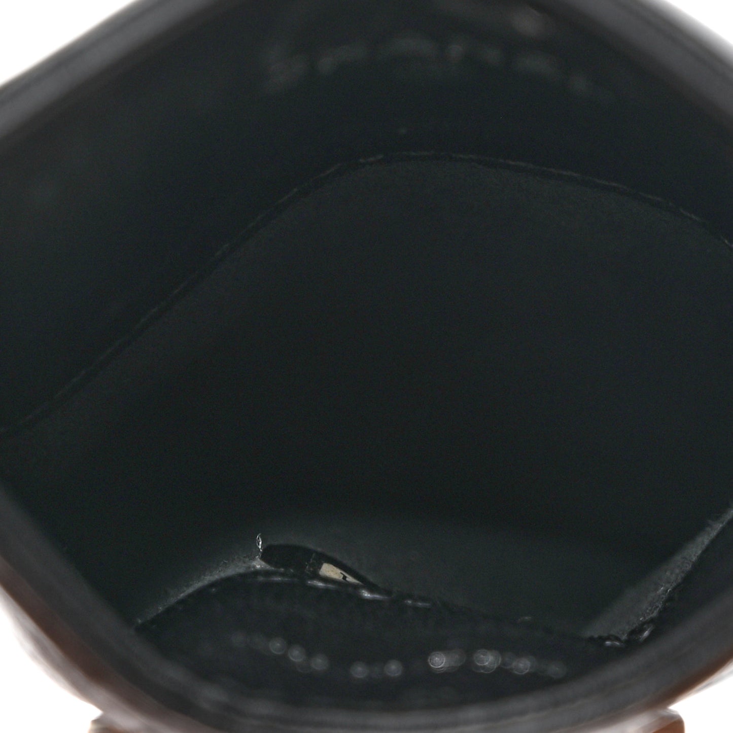 Calfskin Quilted Boy Card Case Black