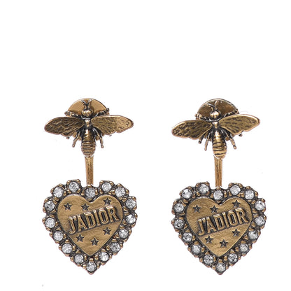 Christian Dior Metal Bee J'Adior Earrings Aged Gold 1 of 5