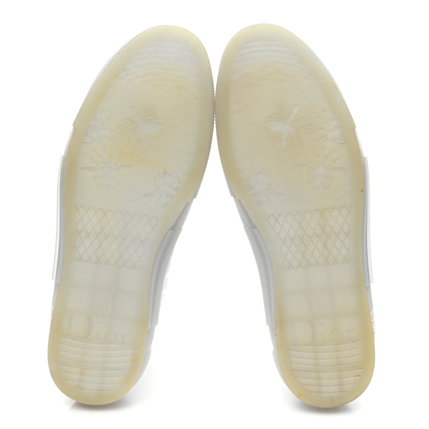 Christian Dior PVC Oblique Embossed Mens B23 High Top Sneakers 44 White 6 of 13