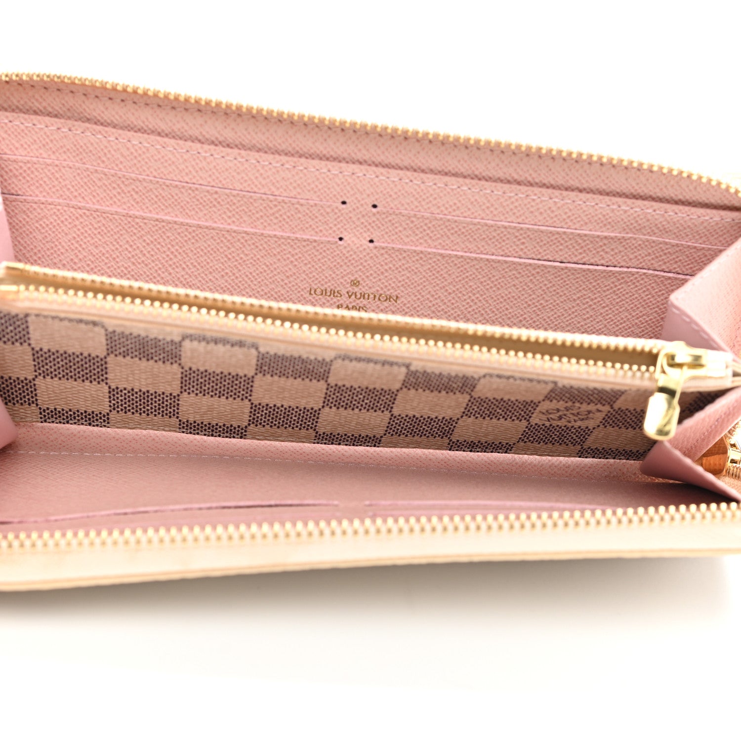 Louis Vuitton Damier Azur Clemence Wallet Rose Ballerine 5 of 9
