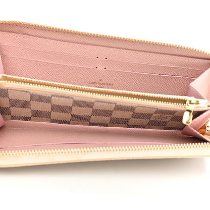 Louis Vuitton Damier Azur Clemence Wallet Rose Ballerine 5 of 9