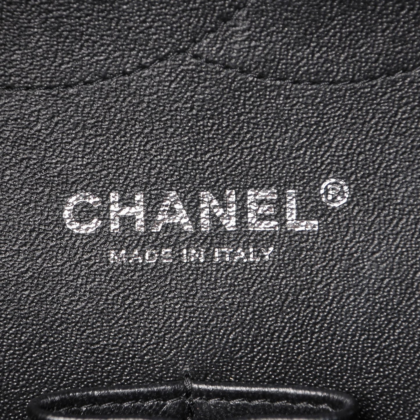 Crumpled Calfskin Quilted Jumbo Double Flap So Black