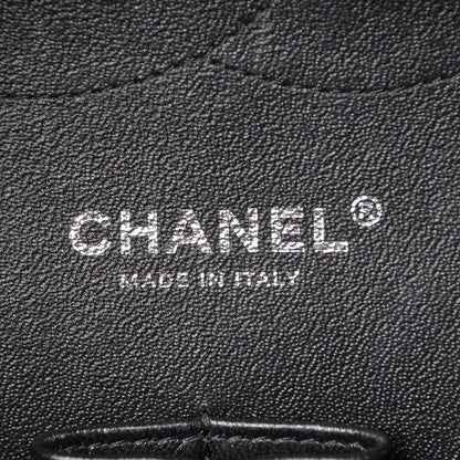 Chanel Crumpled Calfskin Quilted Jumbo Double Flap So Black 6 of 8
