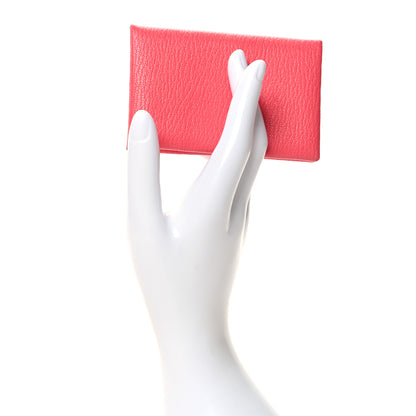Hermes Chevre Mysore Calvi Card Case Rose Lipstick 2 of 9