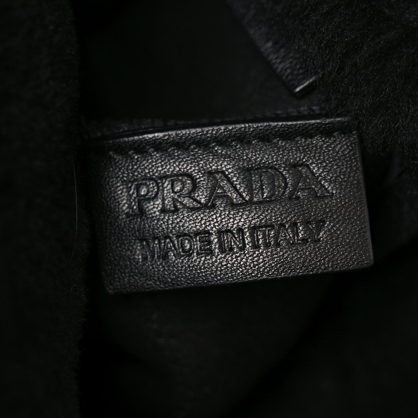 Shearling Nappa Triangle Quilted Patchwork System Tote Black