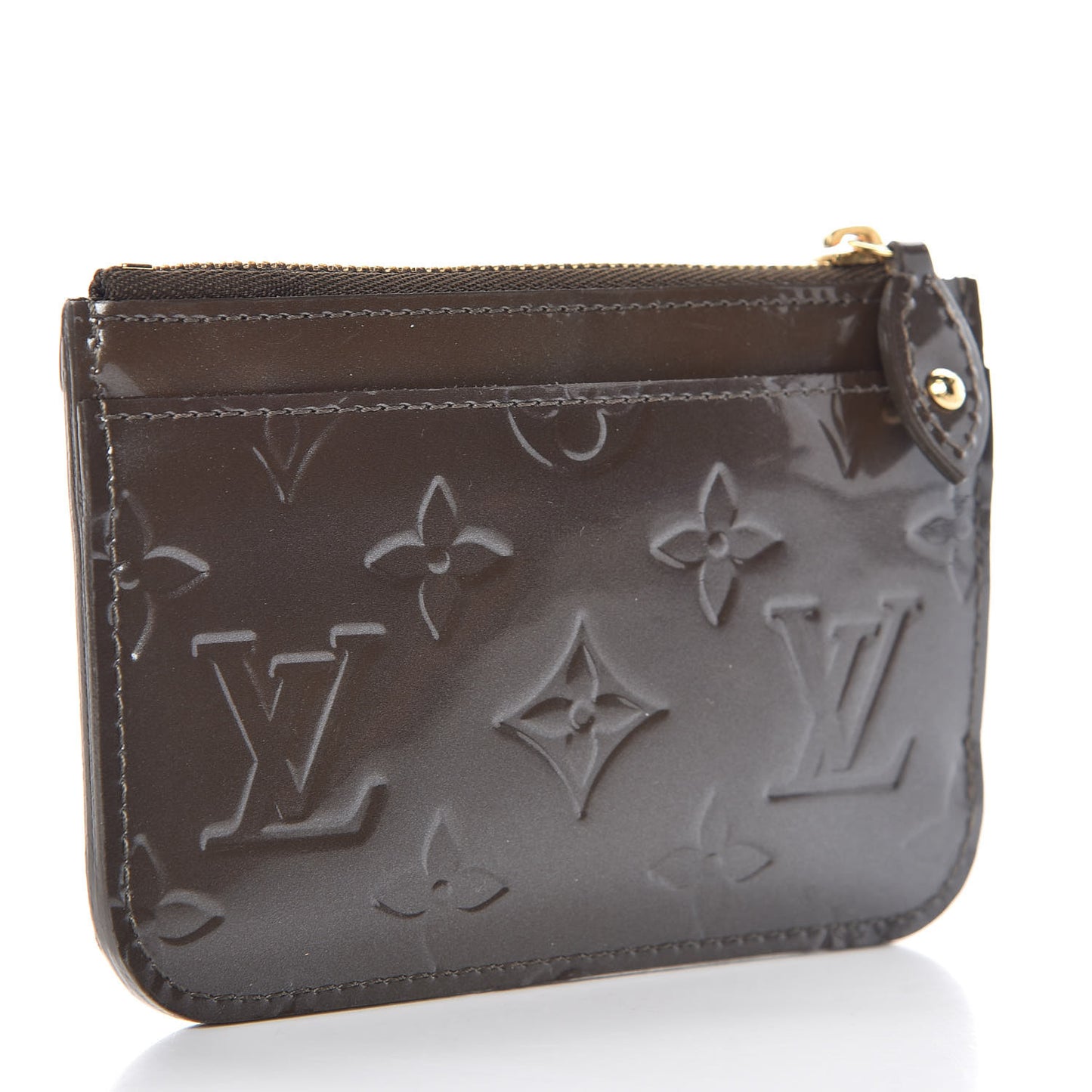 Vernis Key Pouch Vert Bronze