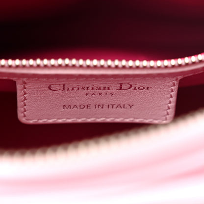 Christian Dior Calfskin Patent Embroidered Valentines Day Heart Medium Lady Dior Pink Multicolor 6 of 18