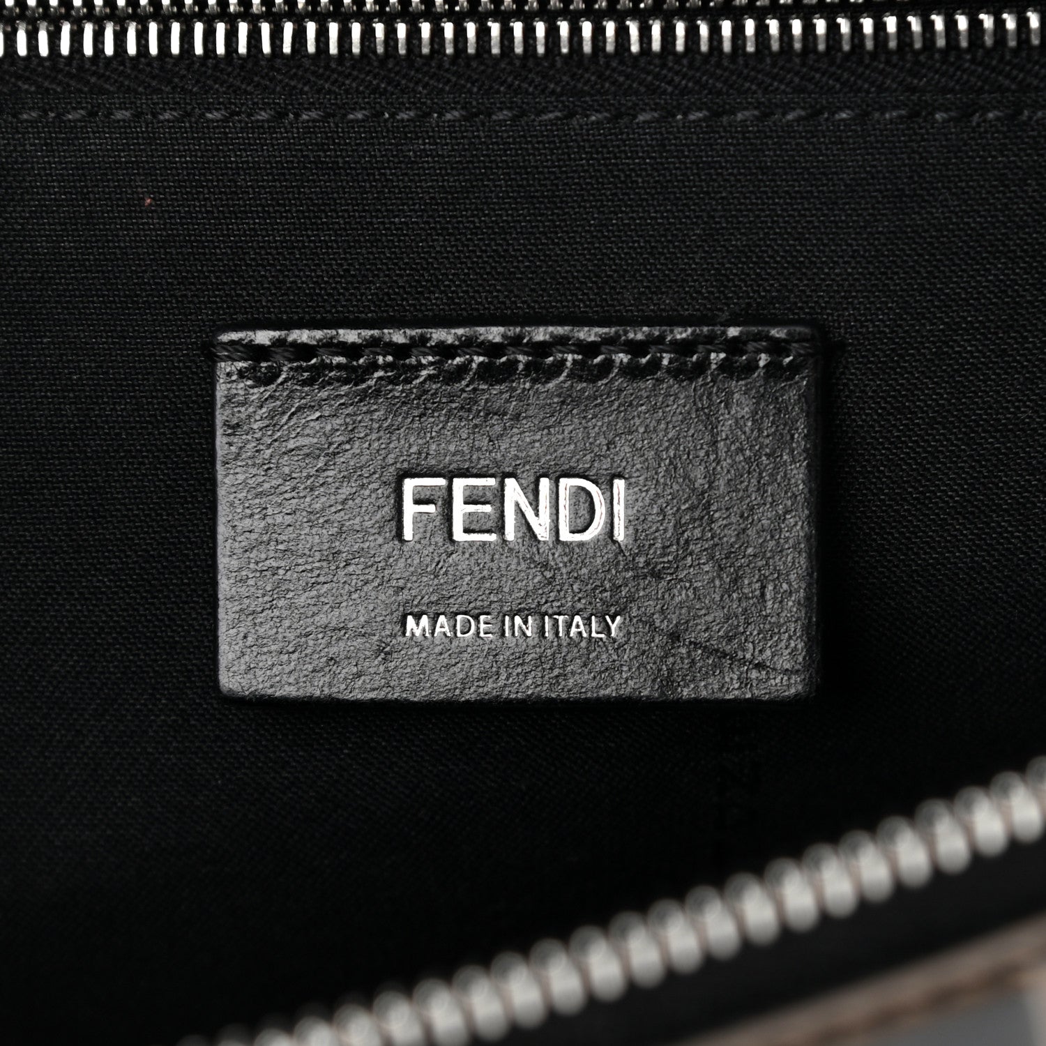 Fendi Vitello Century Bi-Color FF 1974 Embossed Belt Bag Maya Black 6 of 15