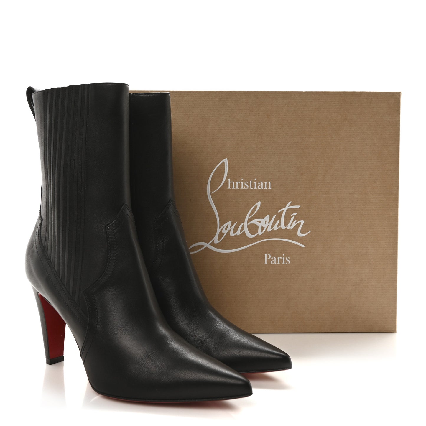 Calfskin Santigag 85 Ankle Boots 41 Black
