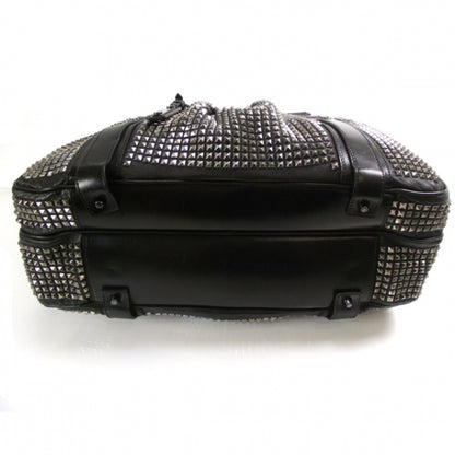 Burberry Prorsum Leather Studded Knight Satchel Black 4 of 10