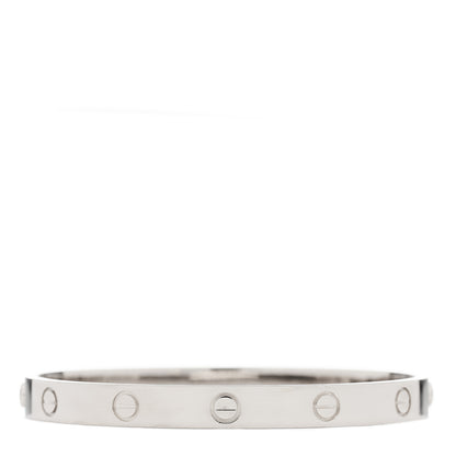 Cartier 18K White Gold LOVE Bracelet 18 1 of 8