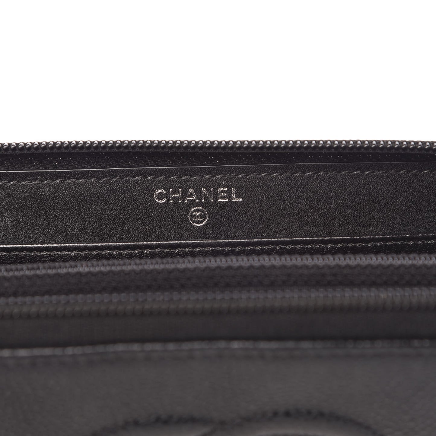 Caviar Large Timeless CC Zip Around Wallet Black