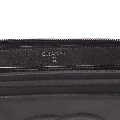 Chanel Caviar Large Timeless CC Zip Around Wallet Black 6 of 12