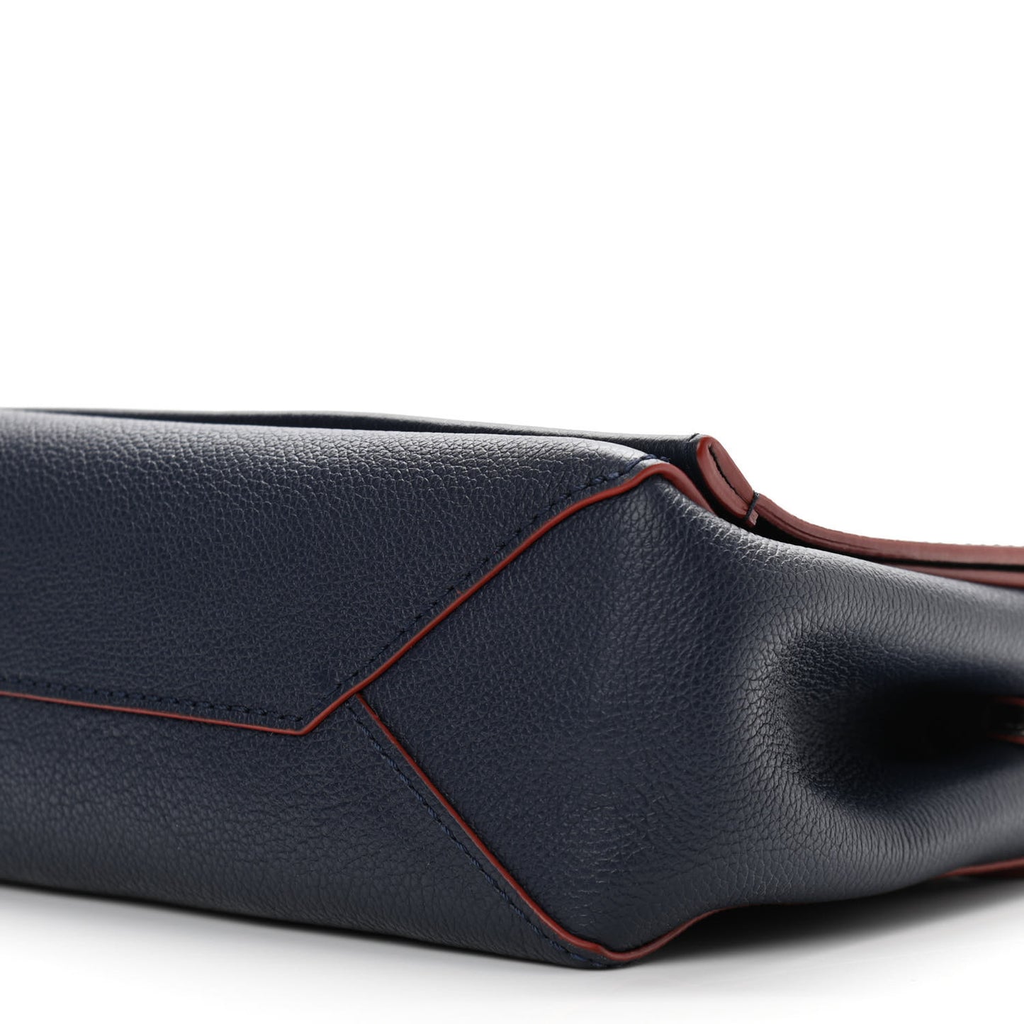 Calfskin Lockme II Chain Bag BB Marine Rouge