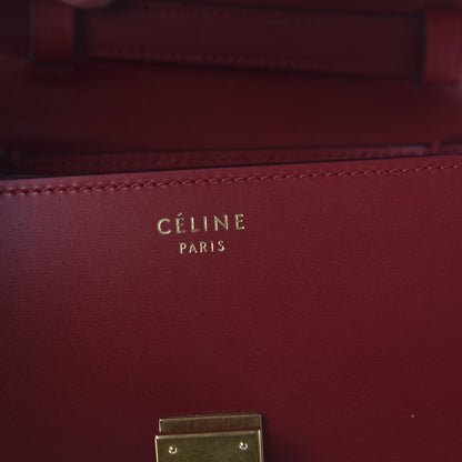Celine Smooth Calfskin Small Classic Box Flap Bag Red 9 of 10