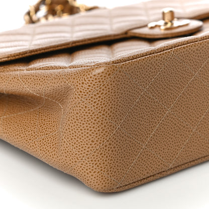 Chanel Caviar Quilted Jumbo Single Flap Beige 9 of 10