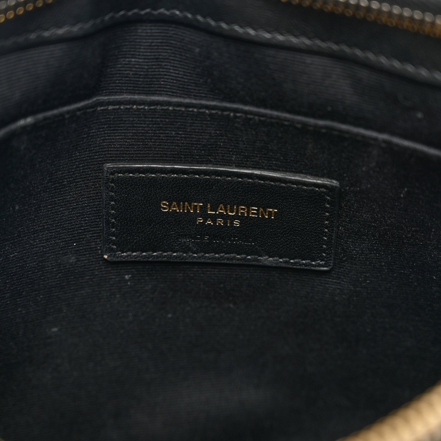 Saint Laurent Calfskin Matelasse Chevron Monogram A5 Wristlet Black 6 of 8