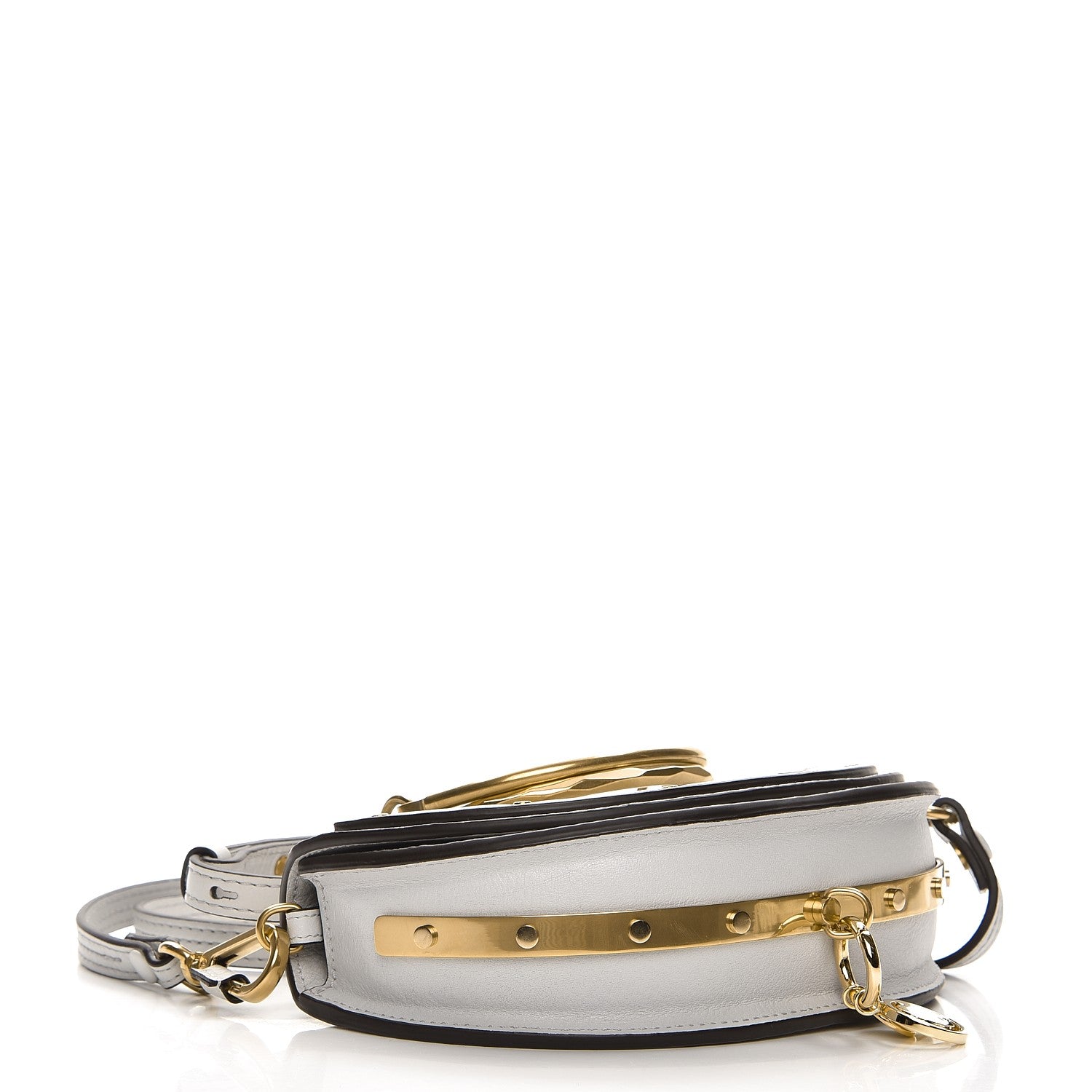 Chloe Calfskin Small Nile Bracelet Minaudiere Bag Airy Grey 4 of 7