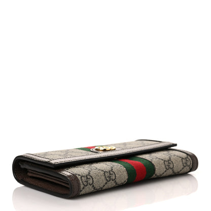 Gucci GG Supreme Monogram Web Ophidia Continental Wallet Brown 4 of 9