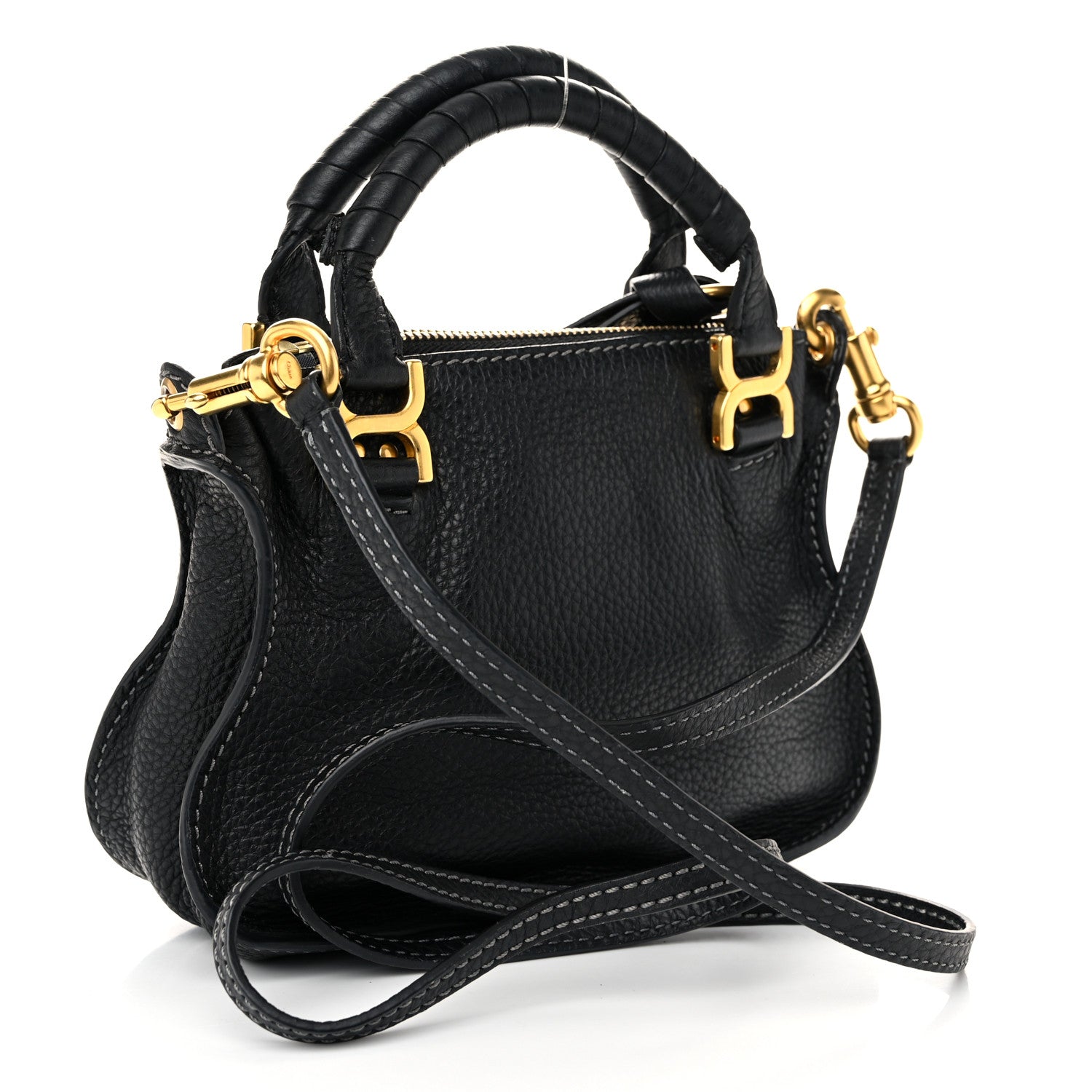 Chloe Calfskin Mini Marcie Satchel Black 3 of 10