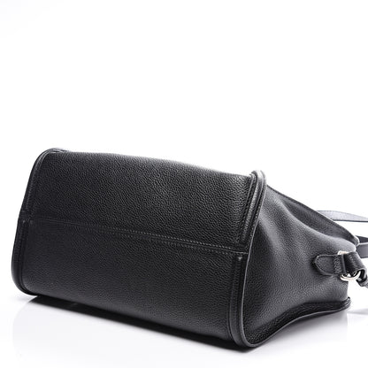 Alexander McQueen Pebbled Calfskin Small Skull Padlock Zip Around Tote Black 8 of 10