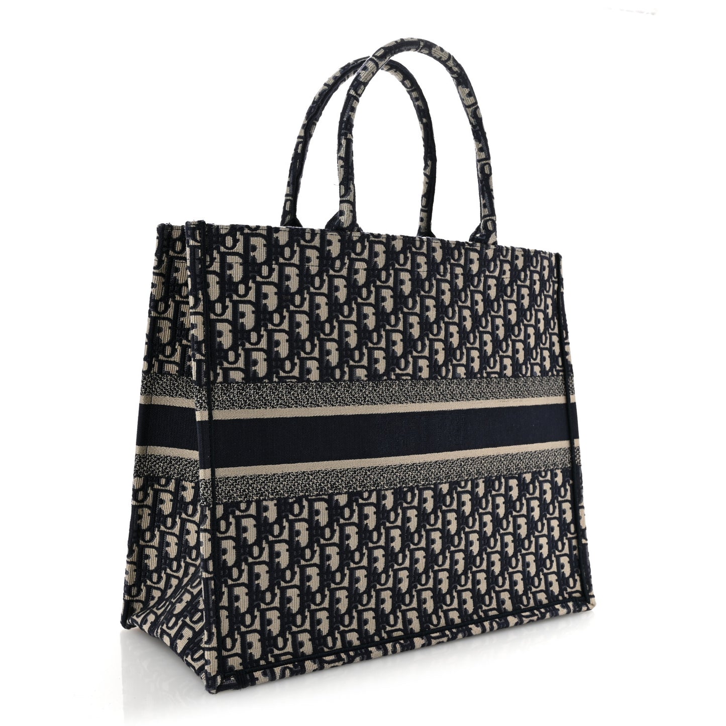 Oblique Large Book Tote Blue Multicolor