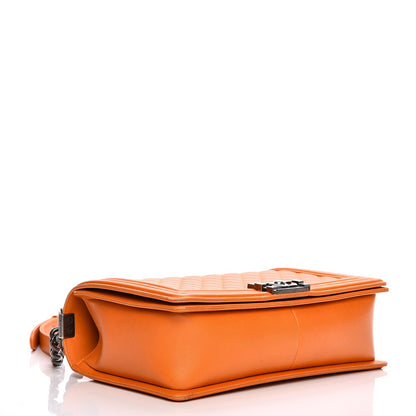 Chanel Lambskin Quilted New Medium Boy Flap Orange 4 of 12