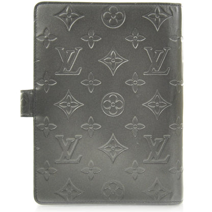 Louis Vuitton Mat Monogram Medium Ring Agenda Black 2 of 8