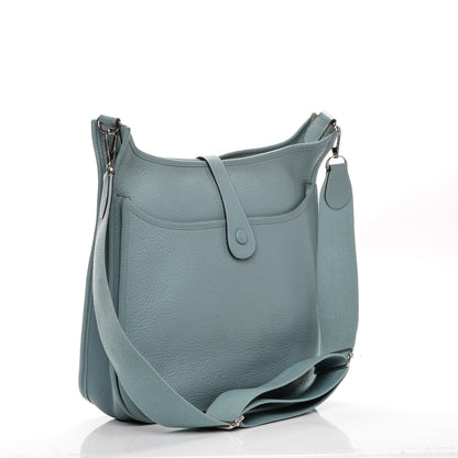 Hermes Taurillon Clemence Evelyne III GM Ciel 3 of 7