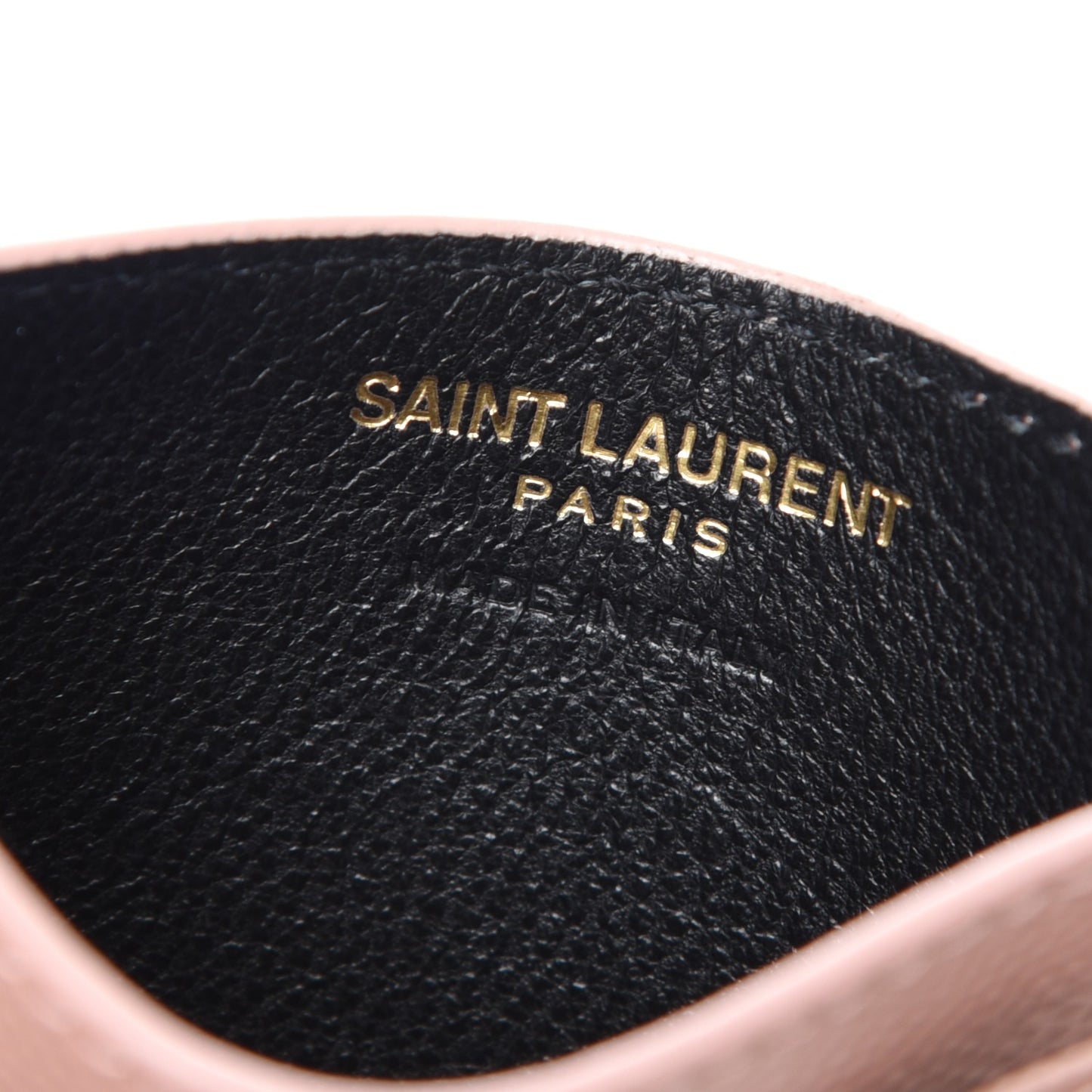Grain De Poudre Matelasse Chevron Monogram Credit Card Case Pale Pink