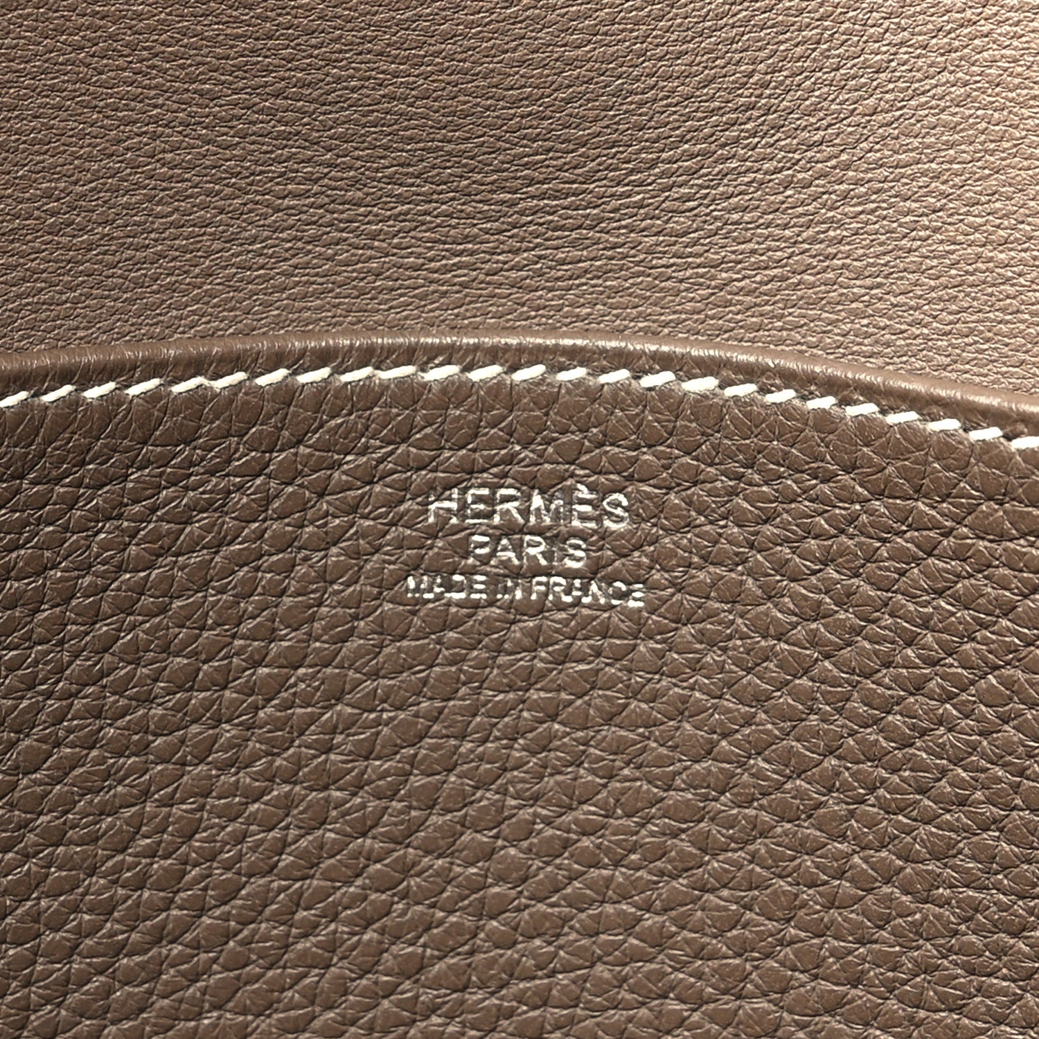 Hermes Taurillon Clemence Halzan 25 Etoupe 6 of 10
