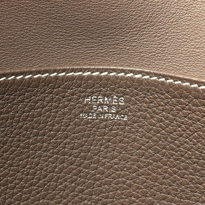 Hermes Taurillon Clemence Halzan 25 Etoupe 6 of 10