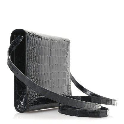 Hermes Shiny Alligator Clic 16 Wallet Bleu Baltique 3 of 9