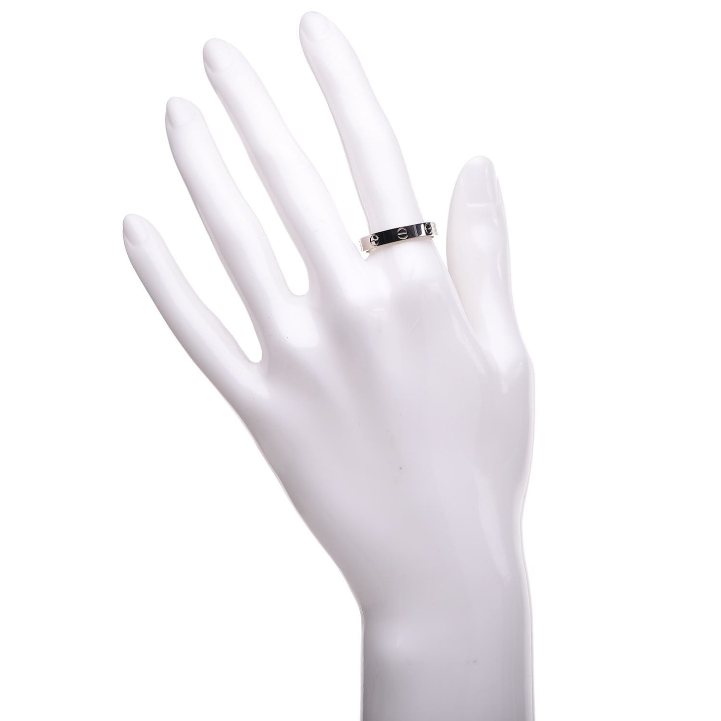 18K White Gold 3.5mm LOVE Wedding Band Ring 57 8