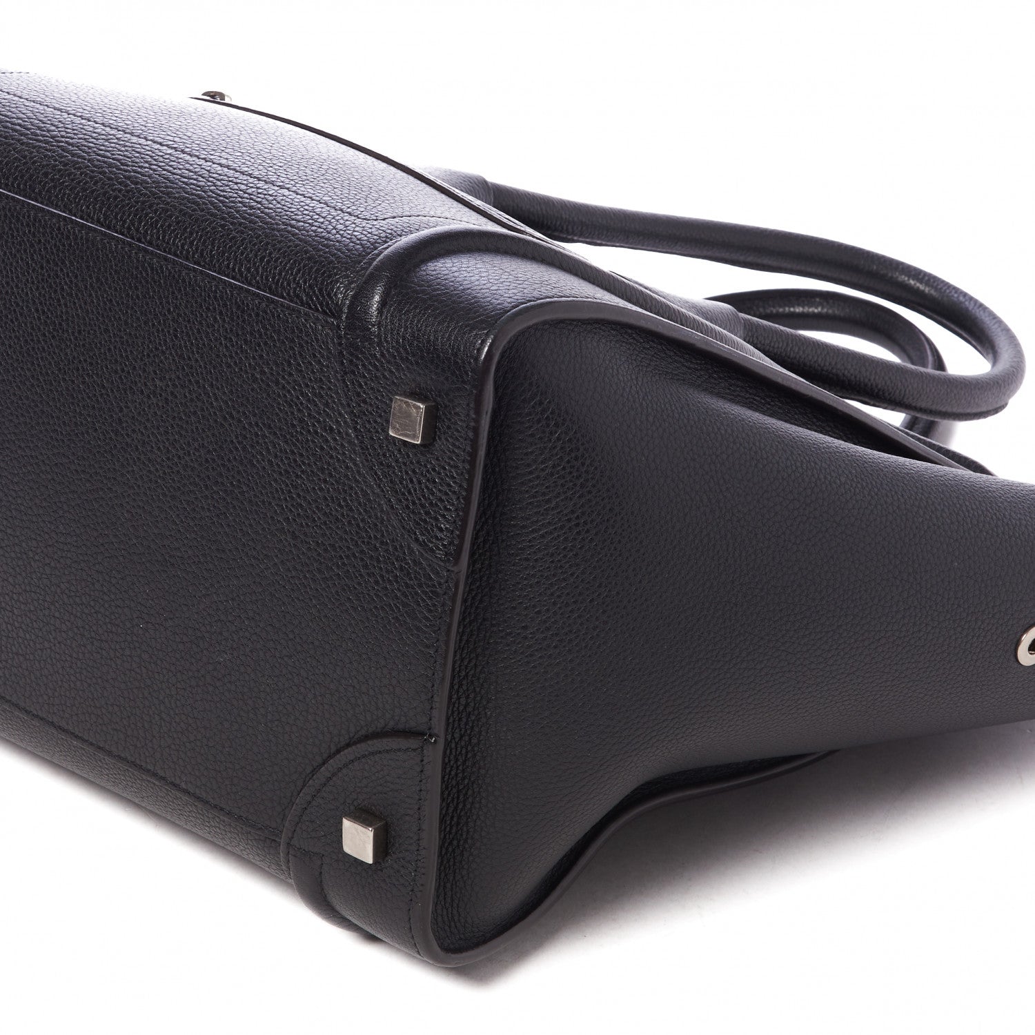 Celine Drummed Calfskin Mini Luggage Black 5 of 8