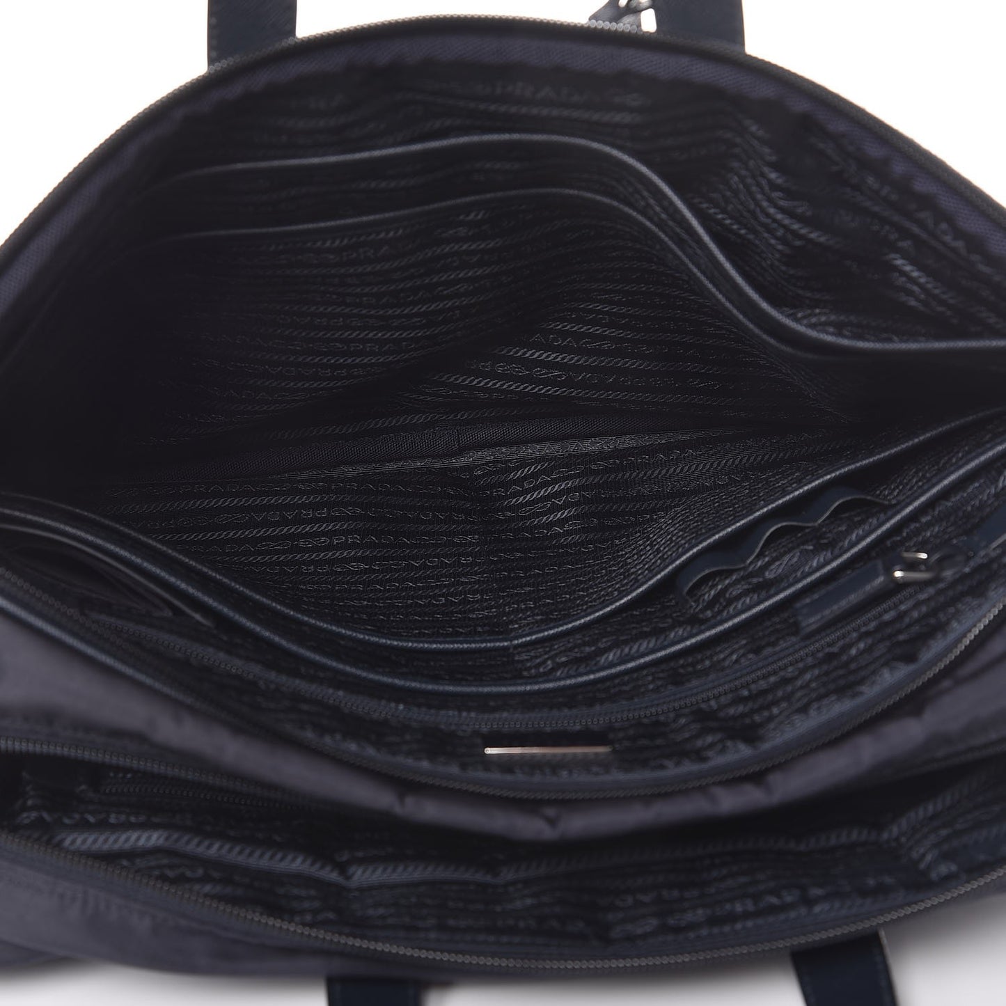 Tessuto Nylon Saffiano Travel Briefcase Blue