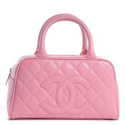 Chanel Caviar Quilted Small Bowler Pink 1 of 8