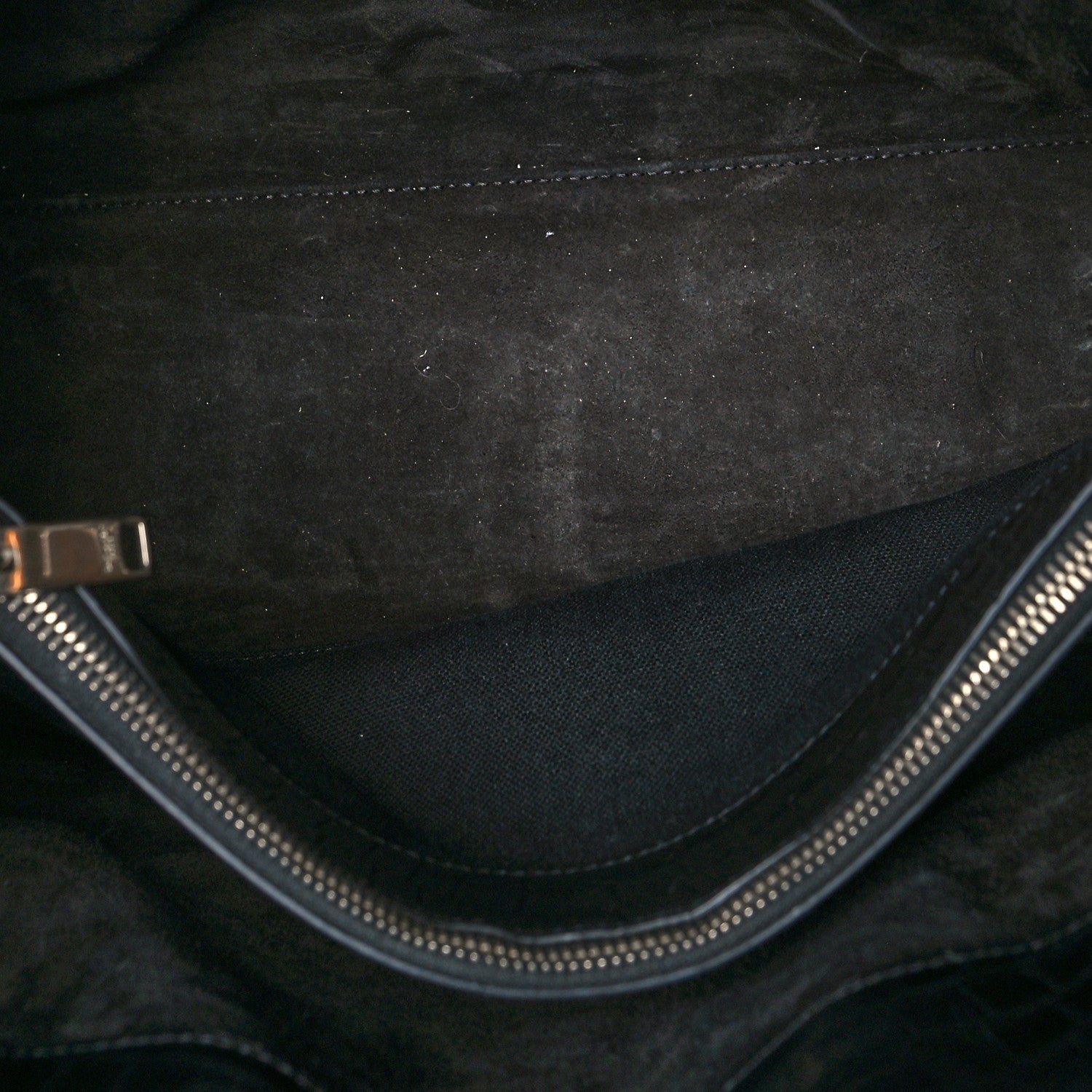 Saint Laurent Calfskin Crocodile Embossed Small Supple Sac de Jour Black 7 of 13