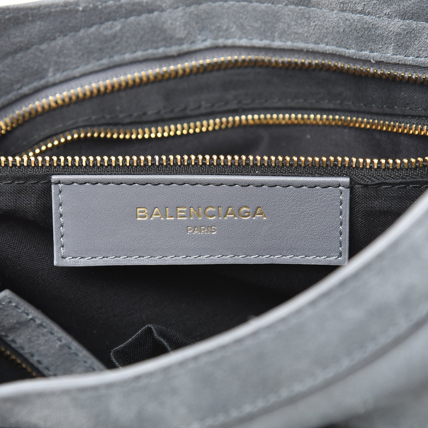 Balenciaga Baby Daim Suede Gold Metallic Edge Hardware City Gris Plomb 6 of 12
