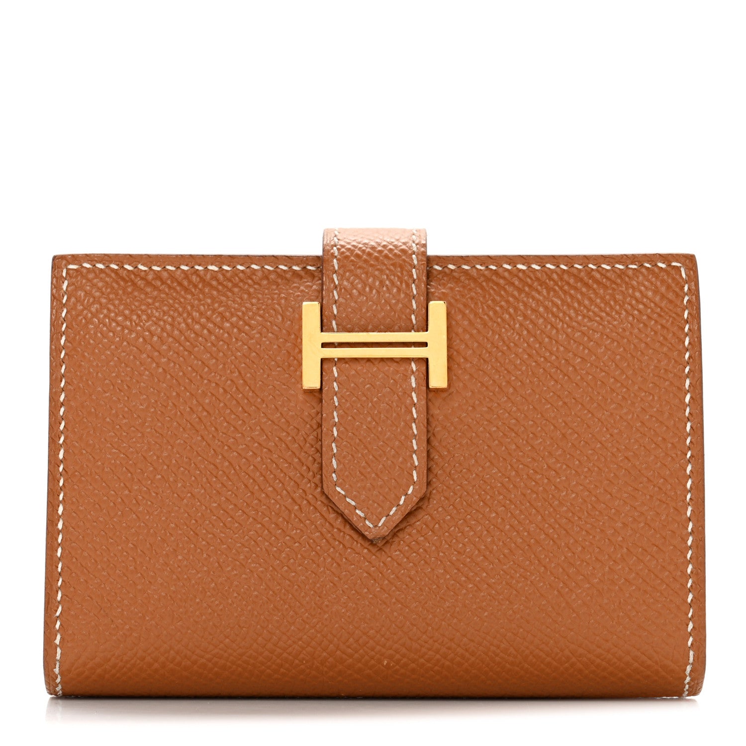 Hermes Epsom Bearn Card Holder Wallet Gold 1 of 11